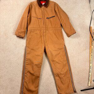 Vintage Key Coveralls Mens Large Short Insulated Duck Canvas Workwear USA Made